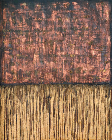绘画 标题为“Black Copper No. 2…” 由Carla Sá Fernandes, 原创艺术品, 油 安装在木质担架架上