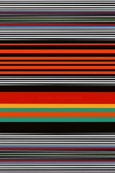 Digitale Kunst mit dem Titel "Linearity #4" von Carla Sá Fernandes, Original-Kunstwerk, Digitale Malerei Auf Keilrahmen aus…