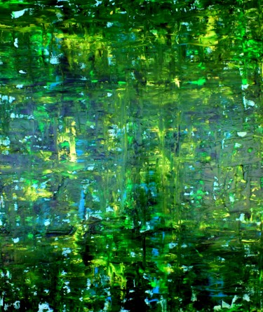 Картина под названием "Green" - Carla Sá Fernandes, Подлинное произведение искусства, Масло
