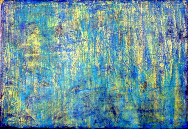 Painting titled "Blue Gold No.1 (CS1…" by Carla Sá Fernandes, Original Artwork, Acrylic