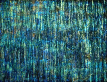 Painting titled "Blue No. 1" by Carla Sá Fernandes, Original Artwork, Oil Mounted on Wood Stretcher frame