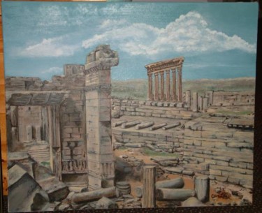 Peinture intitulée "Les ruines" par Carlau, Œuvre d'art originale