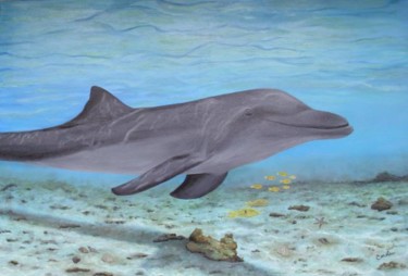 Peinture intitulée "le dauphin" par Carlau, Œuvre d'art originale