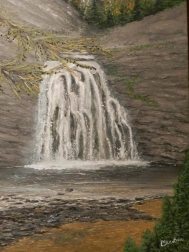 Peinture intitulée "les chutes de Ste-C…" par Carlau, Œuvre d'art originale