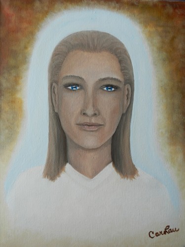 Peinture intitulée "L'ange gardien" par Carlau, Œuvre d'art originale, Huile