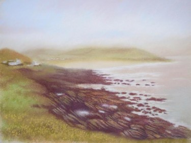 Painting titled "Croyde Bay" by Carl Conway, Original Artwork, Oil