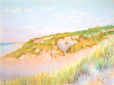 Painting titled "Sand dunes at Hayle…" by Carl Conway, Original Artwork, Oil
