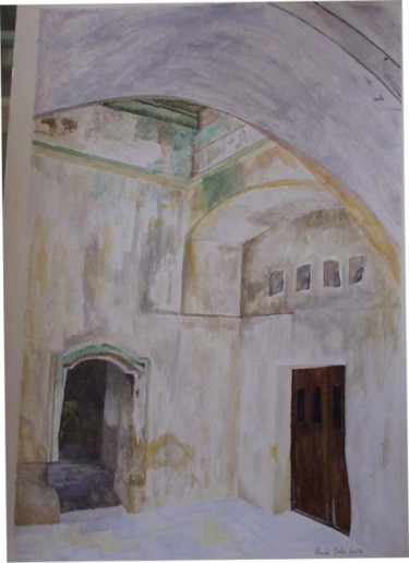 Pittura intitolato "Casa a corte" da Carlo, Opera d'arte originale, Olio