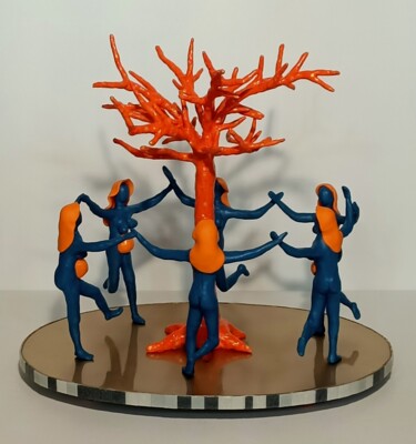 Skulptur mit dem Titel "L'albero della vita" von Carlo Alberto Pacifici, Original-Kunstwerk, Polymer Ton