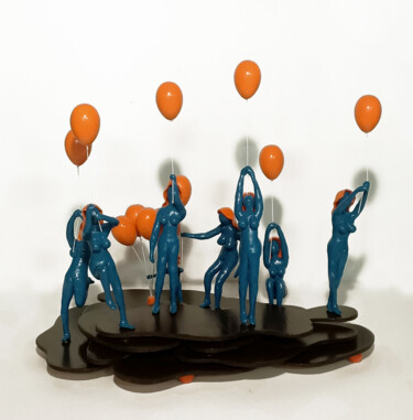 Sculpture titled "Spiccando il volo" by Carlo Alberto Pacifici, Original Artwork, Polymer clay