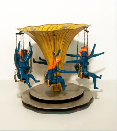Sculpture intitulée "Go round" par Carlo Alberto Pacifici, Œuvre d'art originale, Pâte polymère