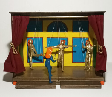 Scultura intitolato "Home theater" da Carlo Alberto Pacifici, Opera d'arte originale, Argilla polimerica