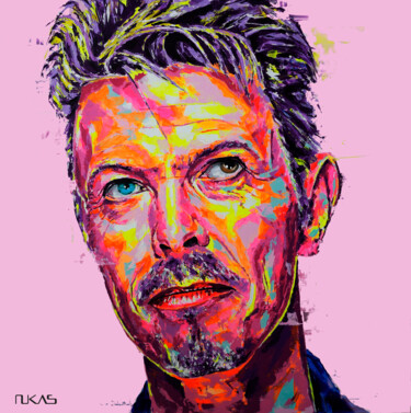 Digitale Kunst getiteld "Bowie II" door Carlo Bzdok, Origineel Kunstwerk, Acryl