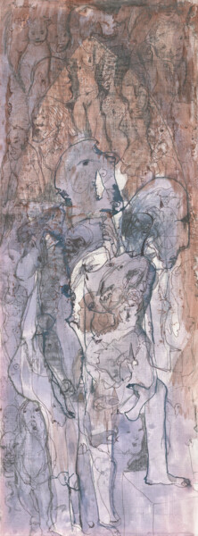 Desenho intitulada "Ohne Titel" por Carlo Cazals, Obras de arte originais, Pigmentos