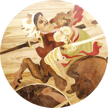Handwerk mit dem Titel "La Battaglia di Ang…" von Carlo Ciccone, Original-Kunstwerk