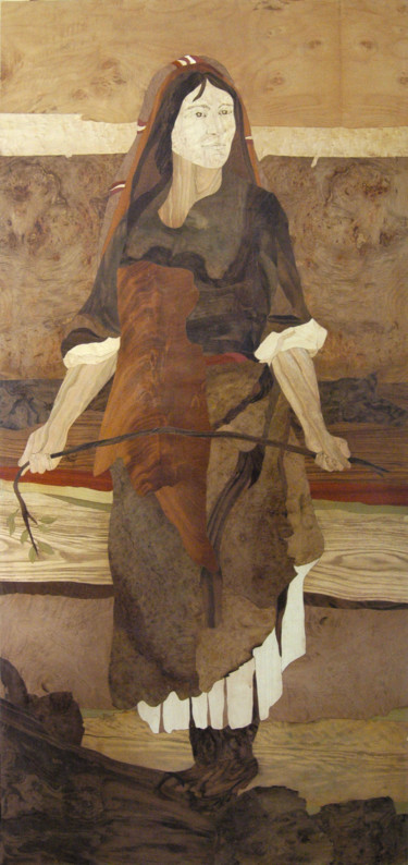 Handwerk mit dem Titel "Contadina" von Carlo Ciccone, Original-Kunstwerk