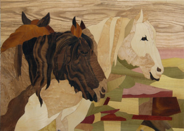 Artigianato intitolato "Cavalli" da Carlo Ciccone, Opera d'arte originale