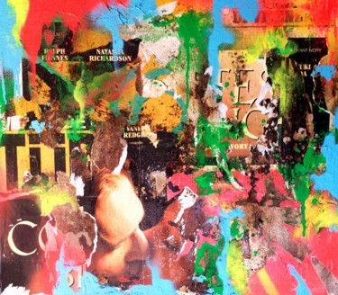 Collages intitulée "Our crazy story" par Carlo Inglese, Œuvre d'art originale, Bombe aérosol