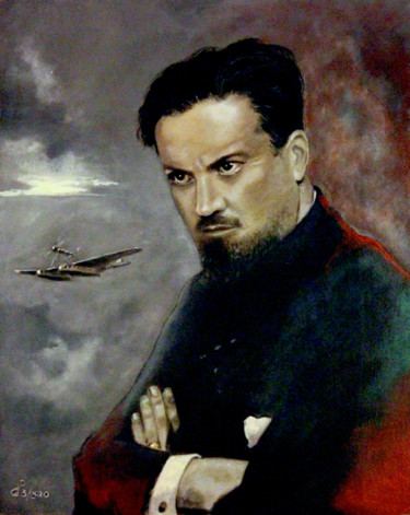 Pittura intitolato "Italo Balbo" da Carlo R. Pisano, Opera d'arte originale, Olio