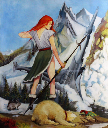 「Alice」というタイトルの絵画 Carlo R. Pisanoによって, オリジナルのアートワーク, オイル