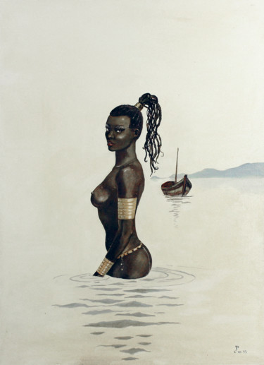 Pintura intitulada "Regina d'Africa" por Carlo R. Pisano, Obras de arte originais, Óleo