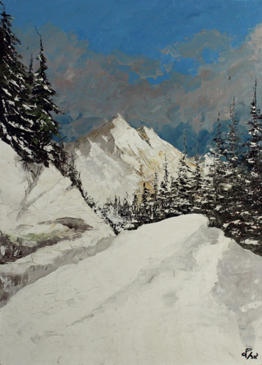 Ζωγραφική με τίτλο "Alpi" από Carlo R. Pisano, Αυθεντικά έργα τέχνης, Λάδι