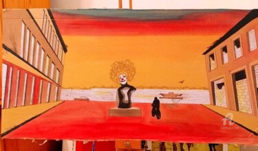 Картина под названием "Over Phisic" - Carlo Spampinato, Подлинное произведение искусства, Масло