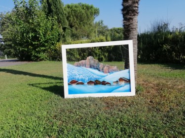 Painting titled "una fresca estate" by Carlo Busellato, Original Artwork, Oil Mounted on Plexiglass