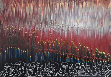 lyv 🔹🔵◼▪◽👁🗨 Pittura intitolato "lyv 🔹🔵◼▪◽👁🗨" da Carlo Maniero, Opera d'arte originale, Acrilico