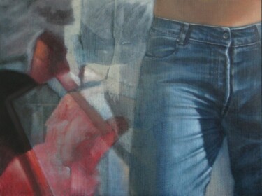 Peinture intitulée "Trame et miroir 02" par Carlos Alberto Castillo, Œuvre d'art originale