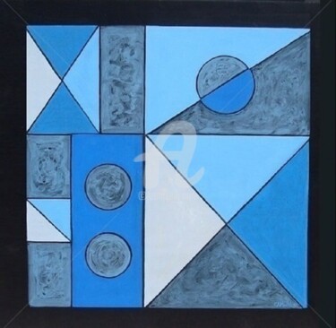 Malerei mit dem Titel "Estrellas Azules" von Carlos Álvarez Maciel, Original-Kunstwerk, Acryl