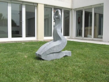 Rzeźba zatytułowany „Dancing Girl” autorstwa Carlos Andrade Andrade, Oryginalna praca, Kamień
