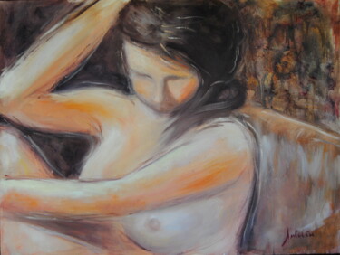 Malerei mit dem Titel "Lila (humildad)" von Carlos Antolin, Original-Kunstwerk, Öl