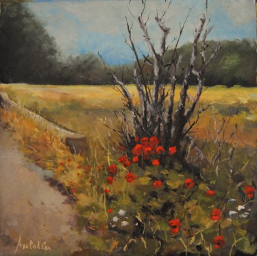 Painting titled "paseando por los ca…" by Carlos Antolin, Original Artwork, Oil