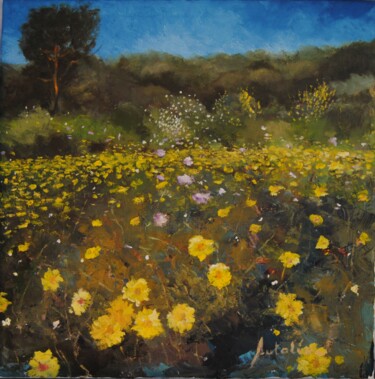 Painting titled "paseos de primavera" by Carlos Antolin, Original Artwork, Oil