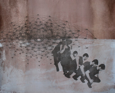 Peinture intitulée "Space-dimension II" par Carlos Asensio, Œuvre d'art originale, Acrylique