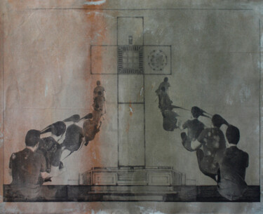 Pittura intitolato "Space-dimension III" da Carlos Asensio, Opera d'arte originale, Acrilico