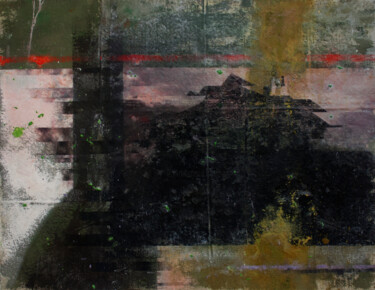 Картина под названием "Glitch houses III" - Carlos Asensio, Подлинное произведение искусства, Акрил
