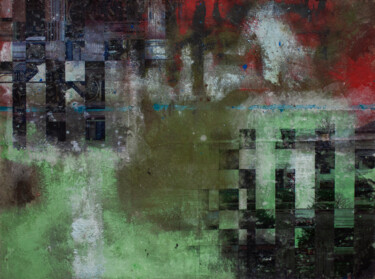 Картина под названием "Glitch houses IV" - Carlos Asensio, Подлинное произведение искусства, Акрил