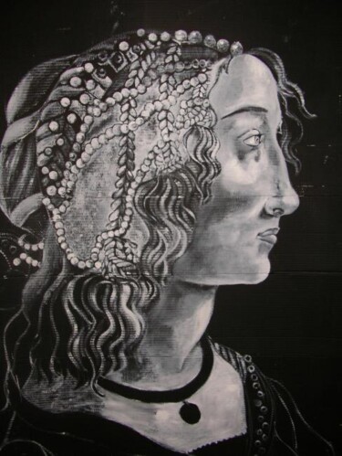 Pittura intitolato "Ritratto di Dama, o…" da Carlos Atoche, Opera d'arte originale