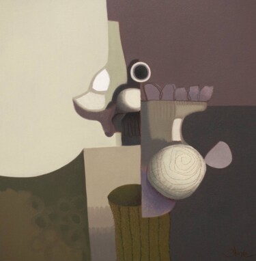 Картина под названием "Dog whisperer" - Carlos Blanco Artero, Подлинное произведение искусства, Масло