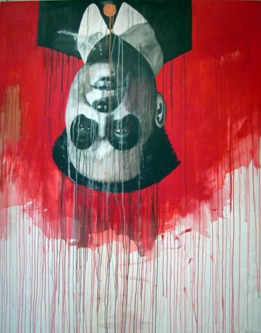 Schilderij getiteld "Mao Tse Fue" door Carlos David, Origineel Kunstwerk, Acryl Gemonteerd op Frame voor houten brancard