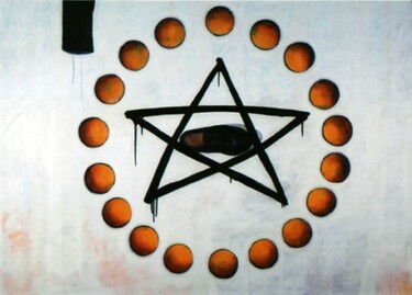 Картина под названием "Orange Republic" - Carlos David, Подлинное произведение искусства, Масло