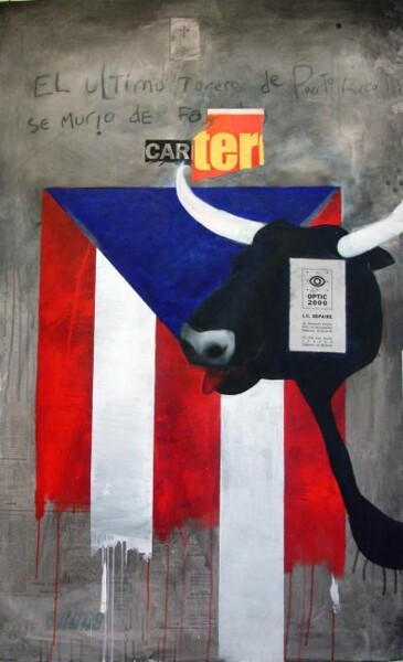 Peinture intitulée "La mort du le derni…" par Carlos David, Œuvre d'art originale, Huile