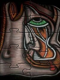 Pintura intitulada "quebra cabeça" por Carlos Eduardo Maciel Silva, Obras de arte originais