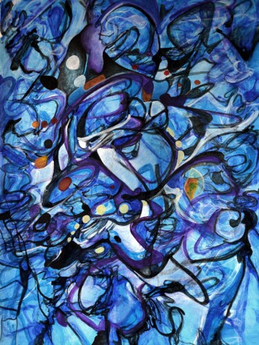 Painting titled "DNA... Ps. N. B" by Carlos Paredes Colin, Original Artwork, Acrylic