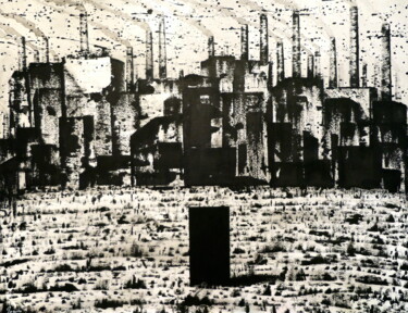 Peinture intitulée "Monolithe" par Carlos Pequito, Œuvre d'art originale, Acrylique