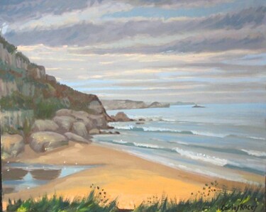 Pintura titulada "Playa de Estaño" por Carlos Roces, Obra de arte original