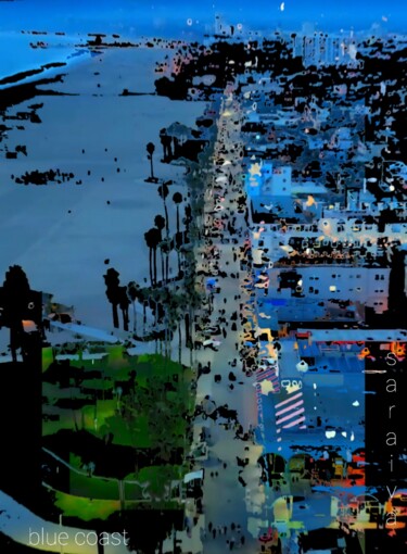 Digitale Kunst mit dem Titel "blue coast" von Antonio Saraiva, Original-Kunstwerk, 2D digitale Arbeit
