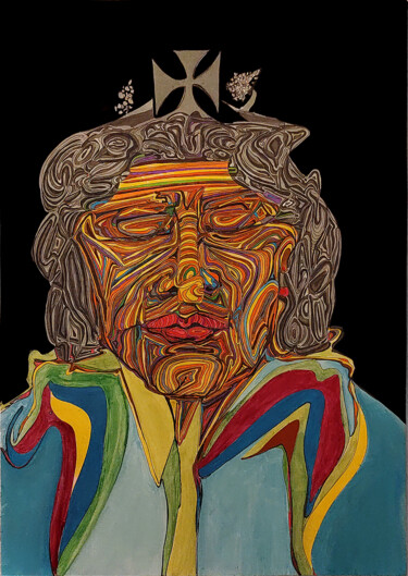 Pintura titulada "Regal Resonance: Wo…" por Carlos Simpson, Obra de arte original, Tinta